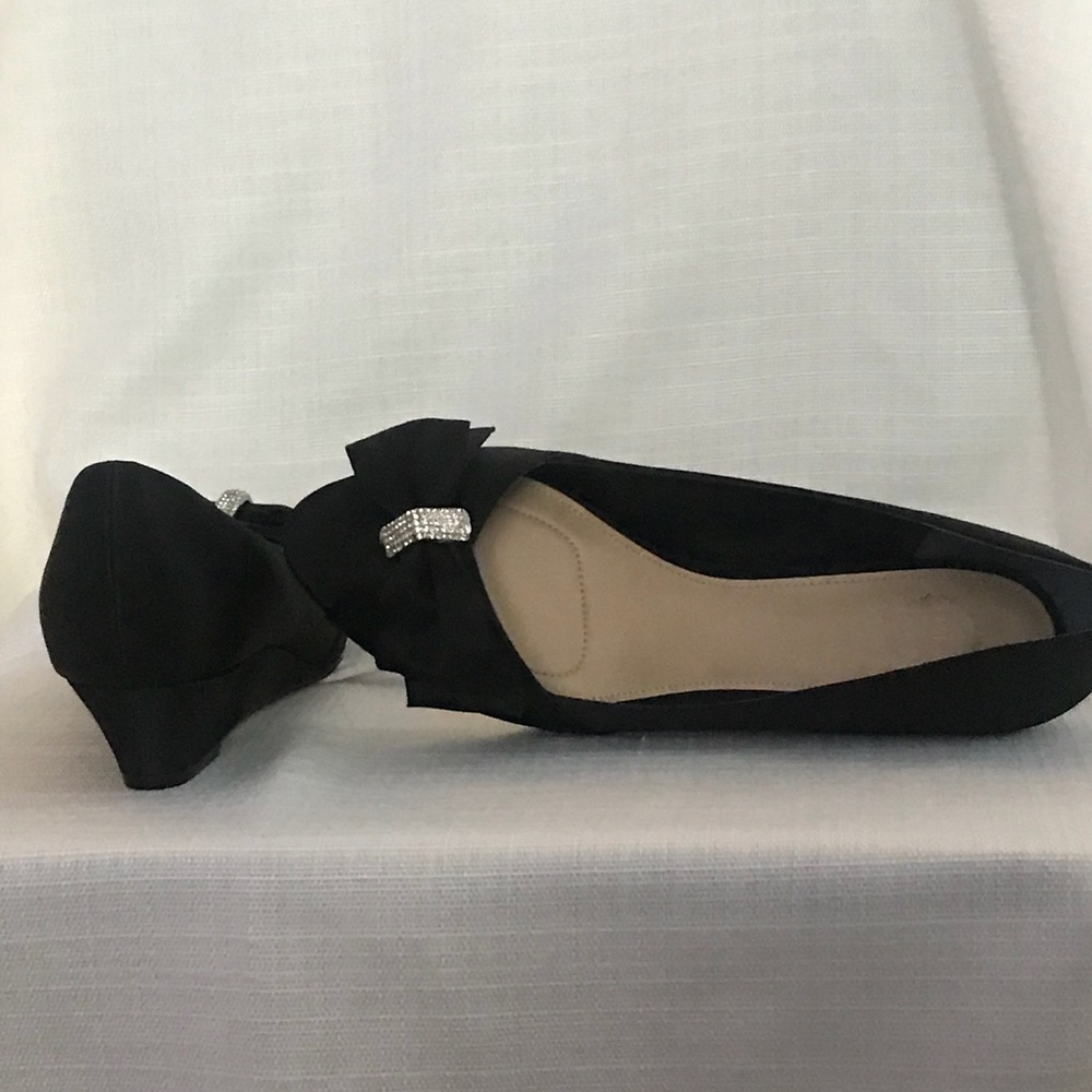 Black Satin Shoes (New- Never Worn)